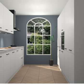 Zijdegrijze keuken Dawei 90426