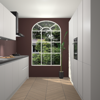 Zijdegrijze greeploze keuken Dawei 90430