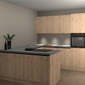 Madera Natuur greeploze keuken Rosario 66930