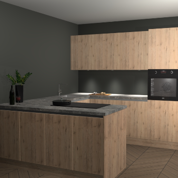 Madera Natuur greeploze keuken Rosario 67004