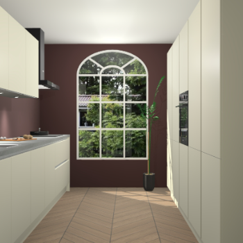 Magnolia greeploze keuken Dawei 90446