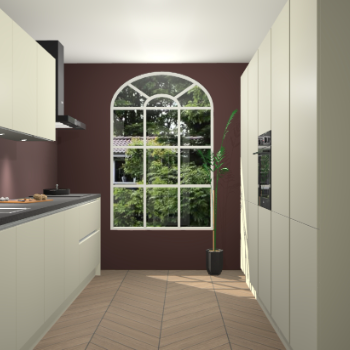 Magnolia greeploze keuken Dawei 90453