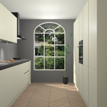 Magnolia greeploze keuken Dawei 90456