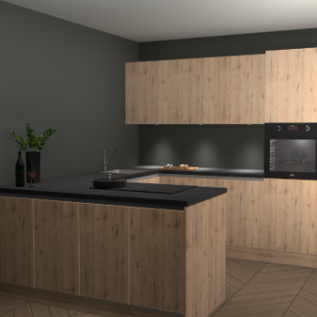 Madera Natuur greeploze keuken Rosario 67064