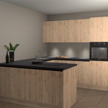 Madera Natuur greeploze keuken Rosario 67067