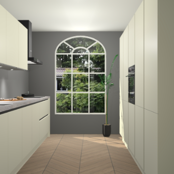 Magnolia greeploze keuken Dawei 90477