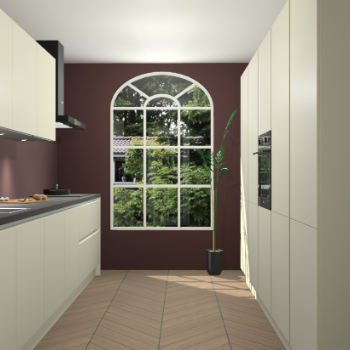 Magnolia greeploze keuken Dawei 90480