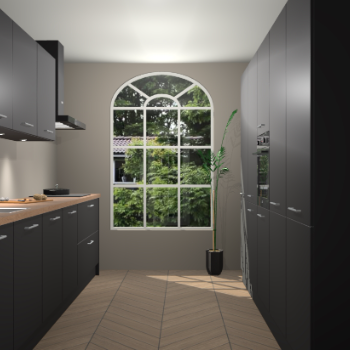 Zwarte keuken Dawei 90484