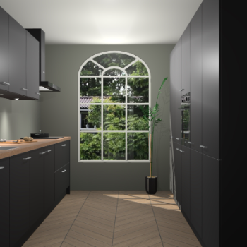 Zwarte keuken Dawei 90485