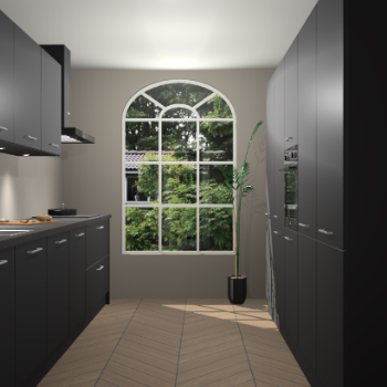 Zwarte keuken Dawei 90496