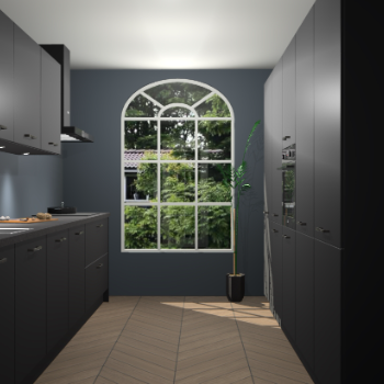 Zwarte keuken Dawei 90500