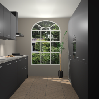 Zwarte keuken Dawei 90504