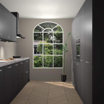 Zwarte keuken Dawei 90513