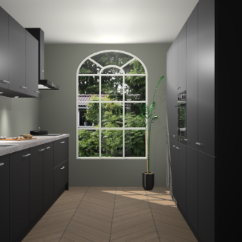 Zwarte keuken Dawei 90514