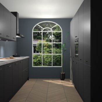 Zwarte keuken Dawei 90517