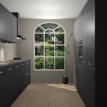 Zwarte keuken Dawei 90519