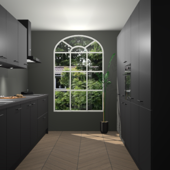 Zwarte keuken Dawei 90522