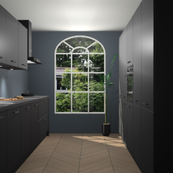 Zwarte keuken Dawei 90523