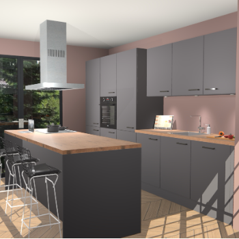 Onyxgrijze keuken Straatsburg 48262