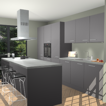 Onyxgrijze keuken Straatsburg 48244