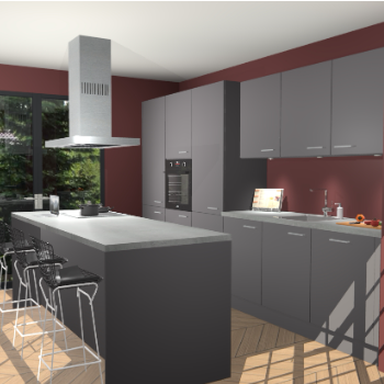 Onyxgrijze keuken Straatsburg 48248