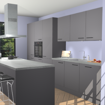 Onyxgrijze keuken Straatsburg 48256