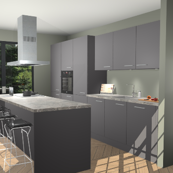 Onyxgrijze keuken Straatsburg 48066