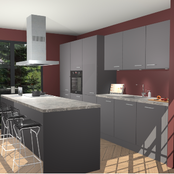 Onyxgrijze keuken Straatsburg 48067