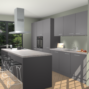 Onyxgrijze keuken Straatsburg 48074