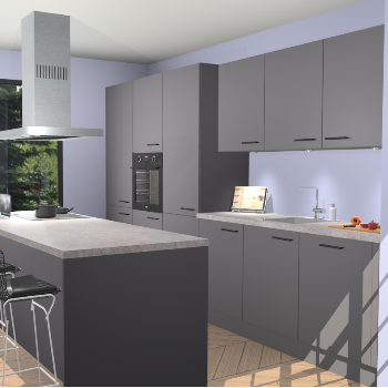 Onyxgrijze keuken Straatsburg 48077