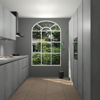 Beton Parelgrijs greeploze keuken Dawei 90598