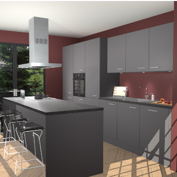 Onyxgrijze keuken Straatsburg 48250