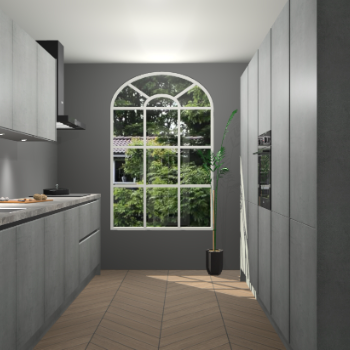 Beton Parelgrijs greeploze keuken Dawei 90612