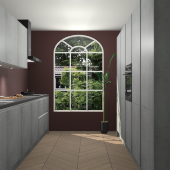 Beton Parelgrijs greeploze keuken Dawei 90622