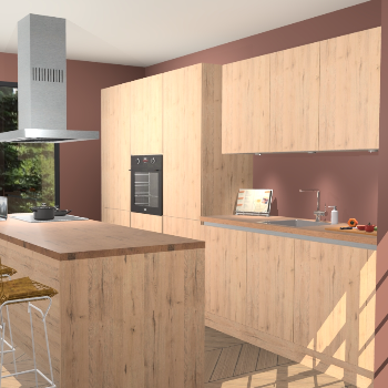 Madera Natuur greeploze keuken Straatsburg 48412