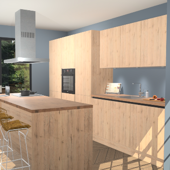 Madera Natuur greeploze keuken Straatsburg 48418