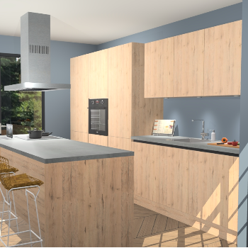 Madera Natuur greeploze keuken Straatsburg 48486