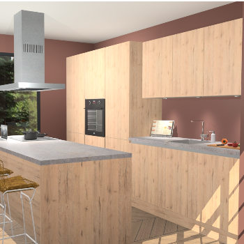 Madera Natuur greeploze keuken Straatsburg 48470