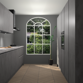 Beton Antraciet greeploze keuken Dawei 90660