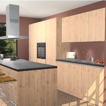 Madera Natuur greeploze keuken Straatsburg 48471