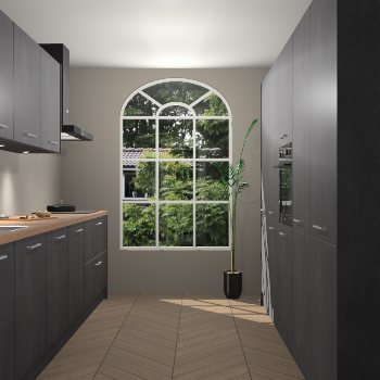 Beton Zwarte keuken Dawei 90667