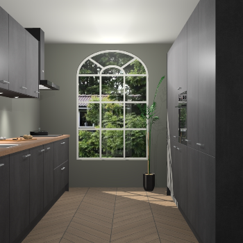 Beton Zwarte keuken Dawei 90668