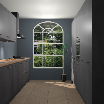 Beton Zwarte keuken Dawei 90671