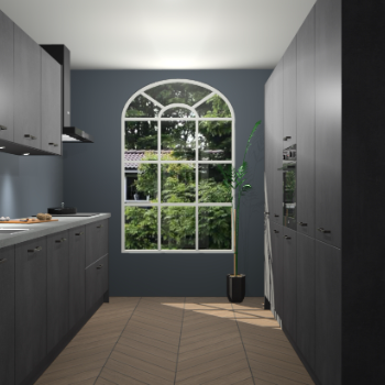 Beton Zwarte keuken Dawei 90678