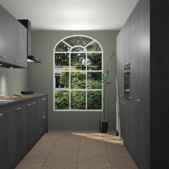 Beton Zwarte keuken Dawei 90681