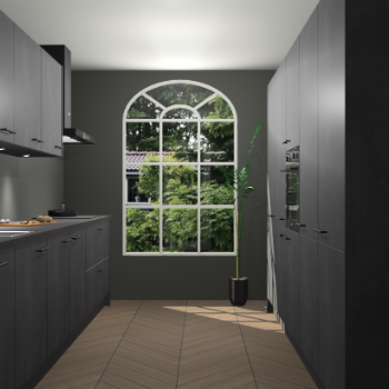 Beton Zwarte keuken Dawei 90683