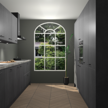 Beton Zwarte keuken Dawei 90690