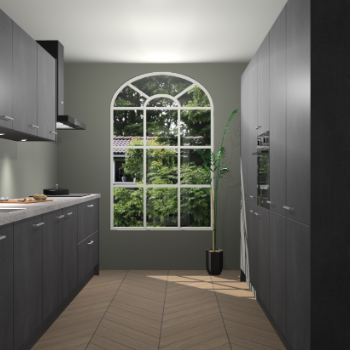 Beton Zwarte keuken Dawei 90694