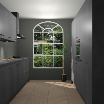 Beton Zwarte keuken Dawei 90702