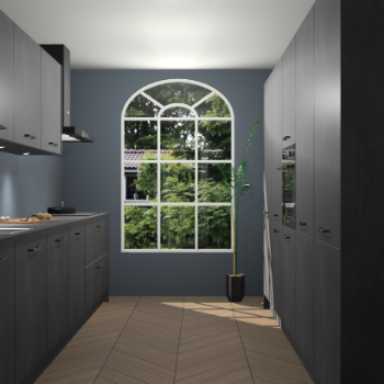 Beton Zwarte keuken Dawei 90703